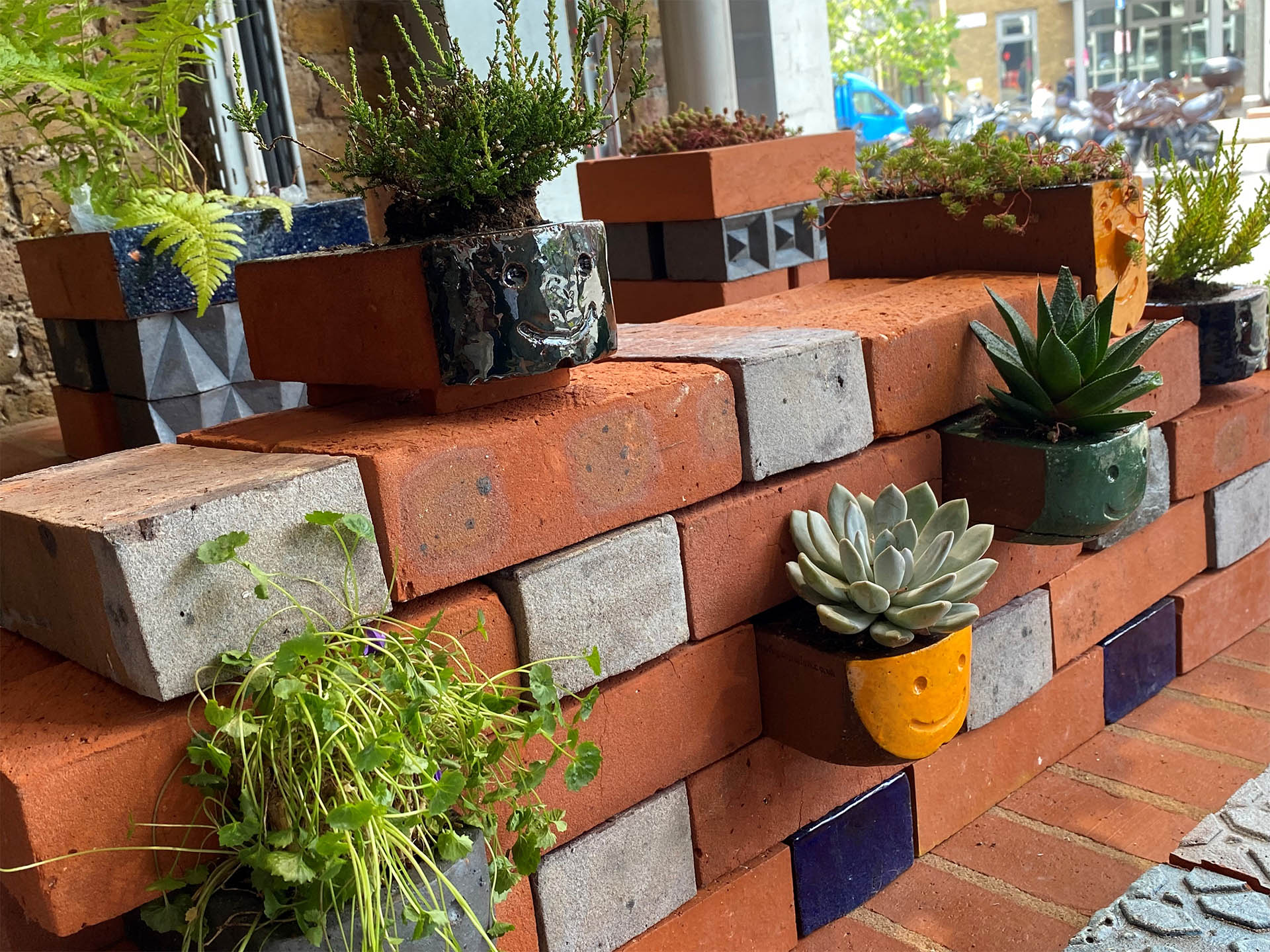Maria Gasparians new brick planters combine function with aesthetics are ideal for the urban garden